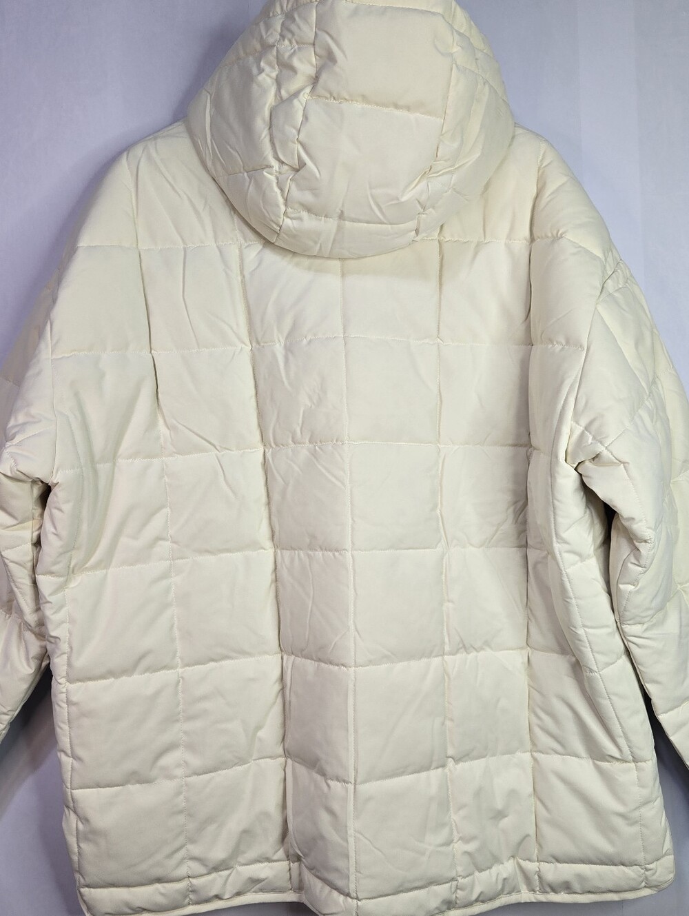 Camel Crown Women Size  XL Cream Hooded Half Zip  Puffer Pullover Jacket NWT - Picture 8 of 12